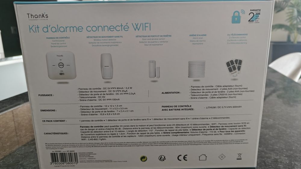 Kit de alarme conectado WIFI NOVO