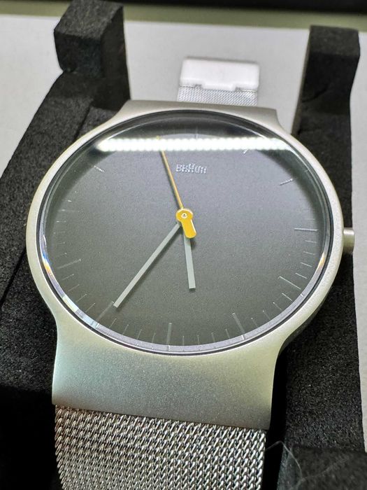 Braun BN0211BKSLMHG – minimalistyczny zegarek Bauhaus, komplet