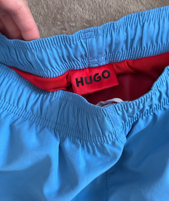 Пляжні чоловічі шорти HUGO BOSS, ОРИГІНАЛ, блакитні, розмір L