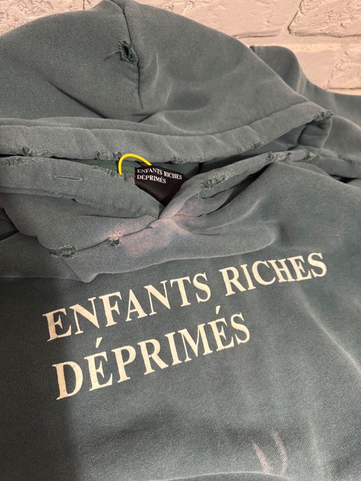 enfants riches deprimes logo hoodie green erd