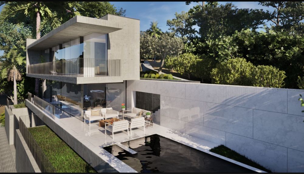 Terreno com 530m2 Projecto aprovado Moradia T3+ 1 c piscina-vista Rio