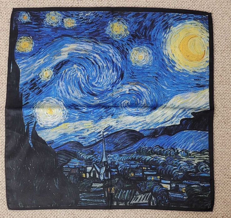 Apaszka Vincent van Gogh Gwiaździsta noc 55x55cm