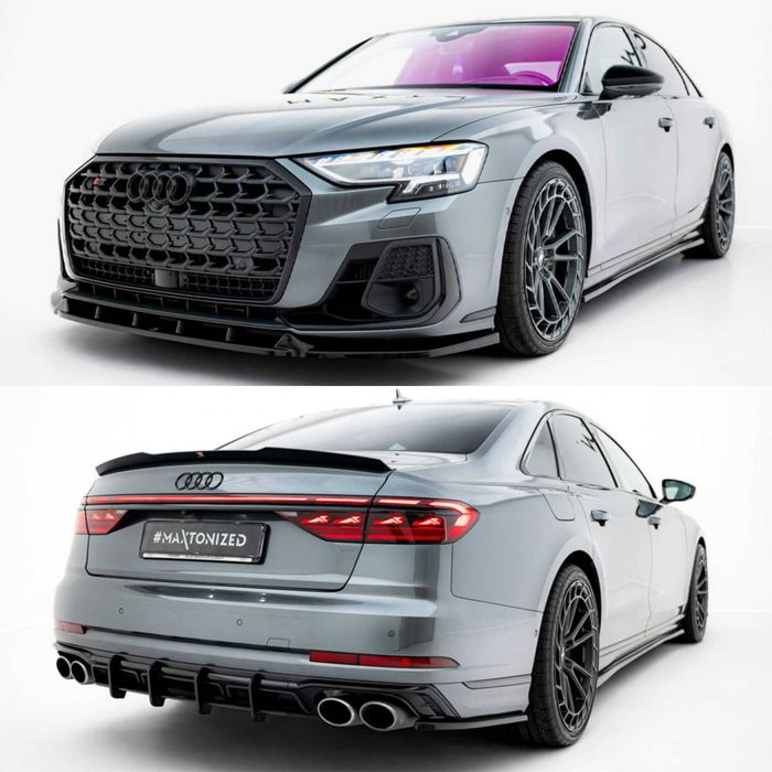 Тюнінг обвіс Audi S8 D5 рест \ A8 D5 S-line (2021+) губа сплиттер пороги диффузор спойлер