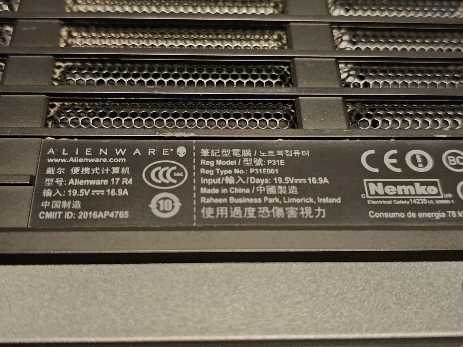 Laptop Dell Alienware 17 R4