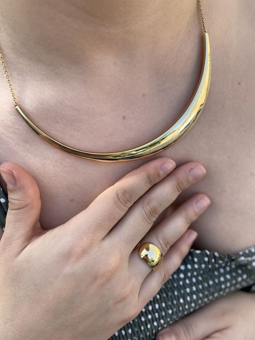 Anel dourado Calvin Klein