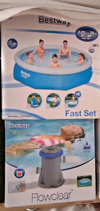 Piscina Insuflável Bestway 305x76cm + Bomba Capacidade: 3800L