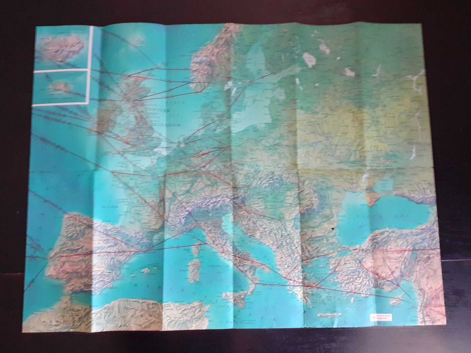 Mapa Pan American Jet age Clipper anos 60 vintage
