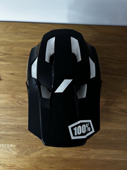 Kask fullface rower firmy 100% Trajecta + Gogle 100% Strata 2
