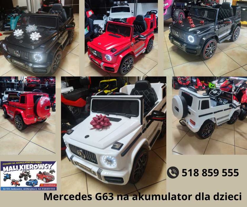 Samochód Mercedes G63 czarny na akumulator dla dzieci Odbiór Wysyłka