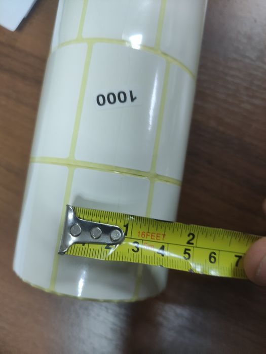 Етикетка напівглянцева  50 x 30 мм 1000 етикеток прямок