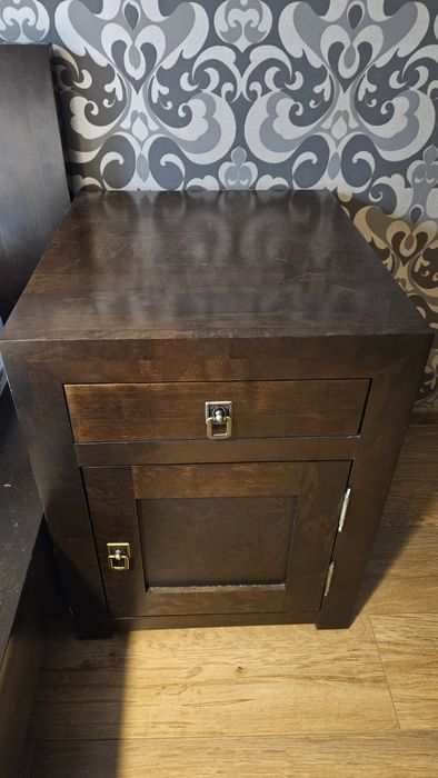 Szafka nocna kolonialna drewniana Polaszek 2 sztuki