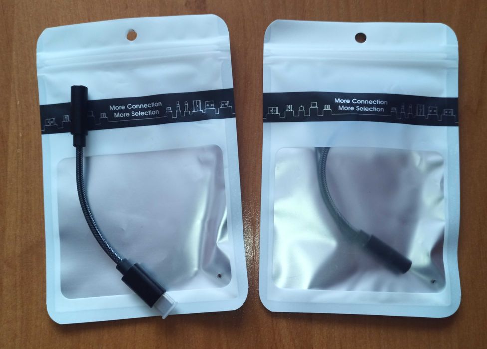 2 x przejściówka adapter słuchawkowy USB-C mini jack 3.5mm z AUX DAC