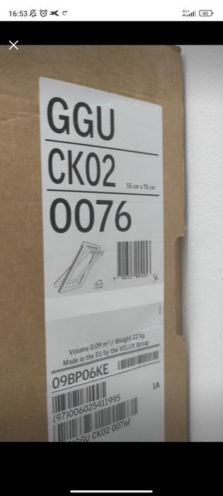 Velux GGU CK02 0076 + Rufo para Telha