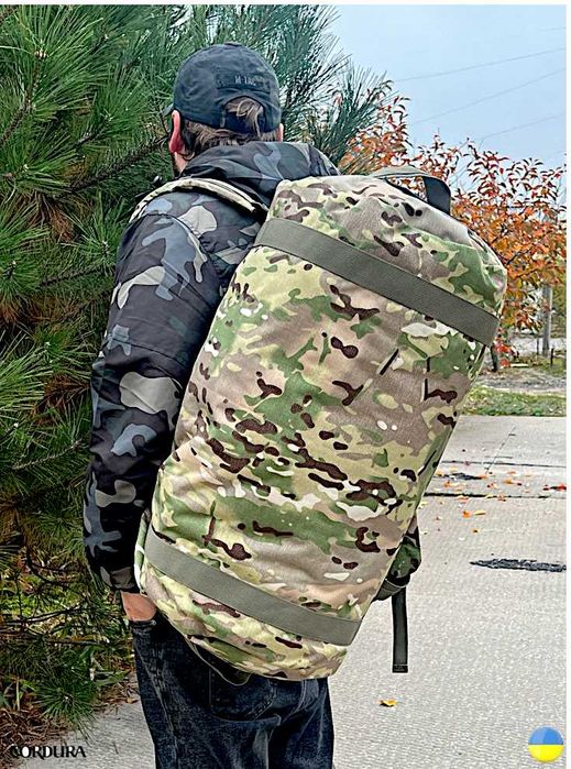 Баул-сумка Cordura 1000D 80L Multicam, ремінь, міцна фурнітура