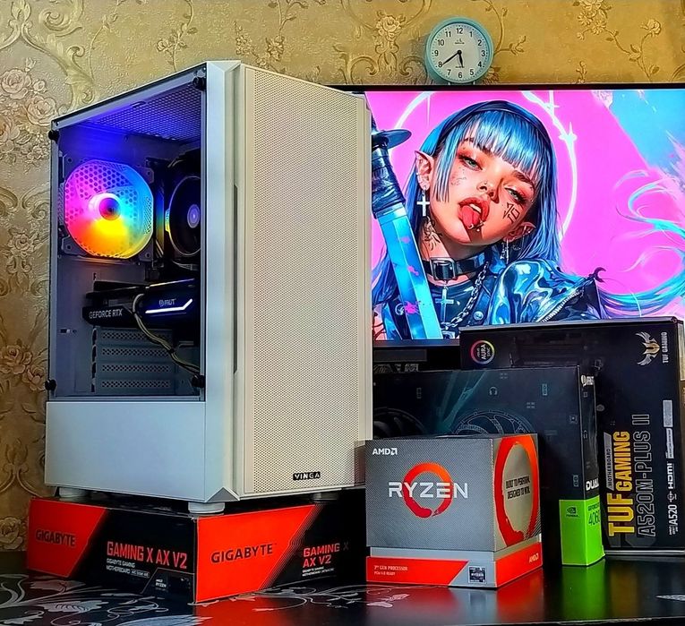 RTX4060/ Ryzen 5 5500/ 16gb DDR4 AMD игровой компьютер s-AМ4