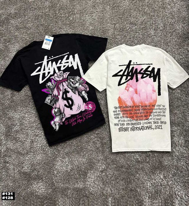 Cotton 100% | Новая Футболка Stussy Teddy | Стусси Большой Принт