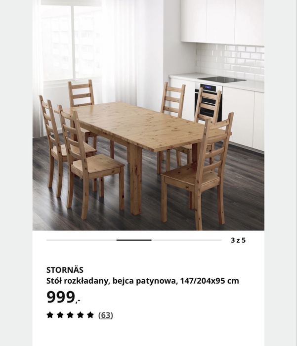 Stół drewniany rozkladany