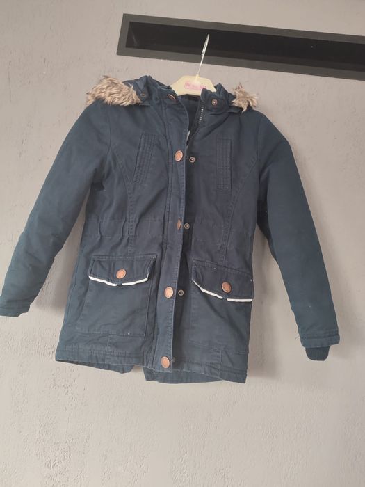 Długa kurtka zimowa parka płaszcz płaszczyk 110