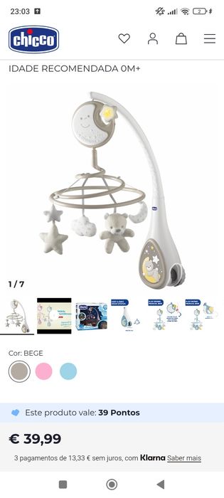 Mobile Chicco novo na caixa