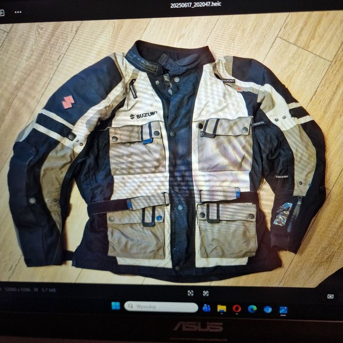 4xl męski kombinezon stroj na motor motocyklowy tekstylny suzuki