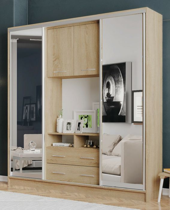 Шафи-купе з нішею під тв, шафи-купе у вітальню, шафи Вінниця