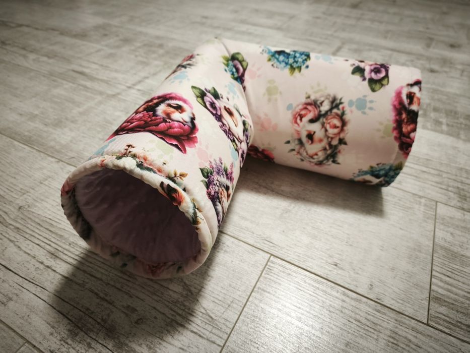 Tunel narożny dla świnki morskiej szynszyla, usztywniony dla gryzoni