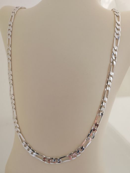 Srebrny Łańcuszek Figaro 55cm Silver Plated 925