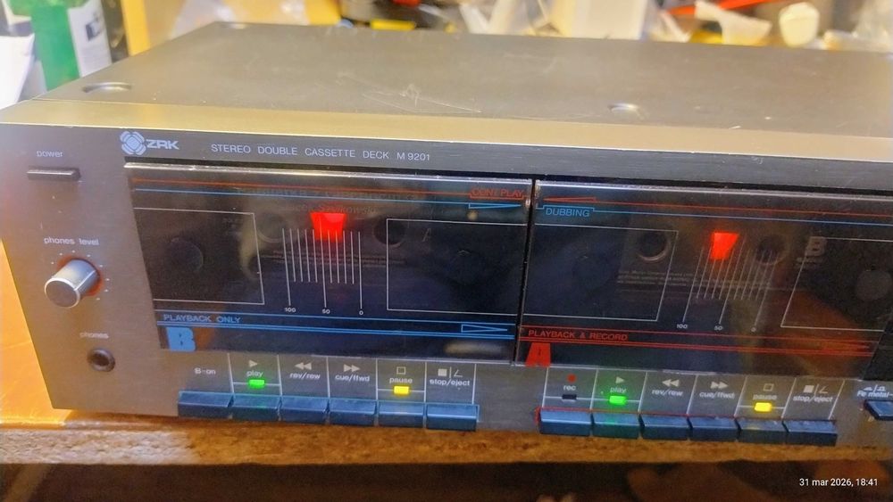 magnetofon M9201,amplituner AT 9115 Unitra zabytkowe grające