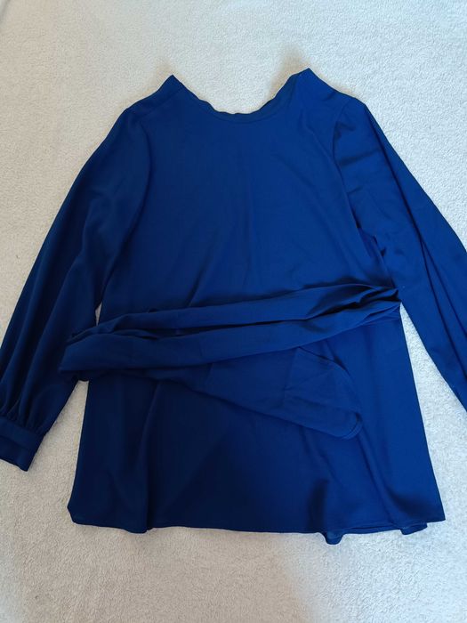 Chabrowa bluzka, tunika Solar 38, pasek