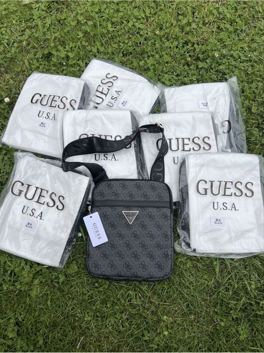 Сумка чоловіча Guess Vezzola. Через плече Гес | Гесс дроп,опт