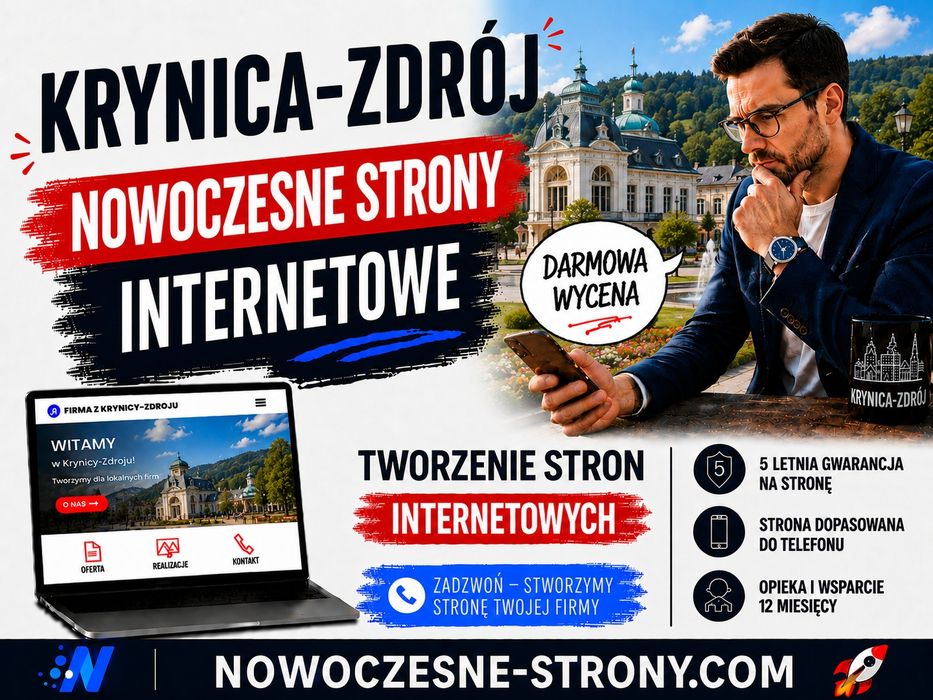 Nowoczesne Strony Internetowe | WordPress z 5-letnią Gwarancją | Opieka Stron 12 miesięcy