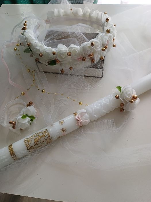 Wianek do komunii złoty