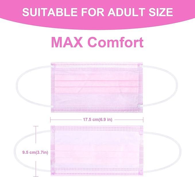 50 sztuk jednorazowych, 3-warstwowych masek dla dorosłych