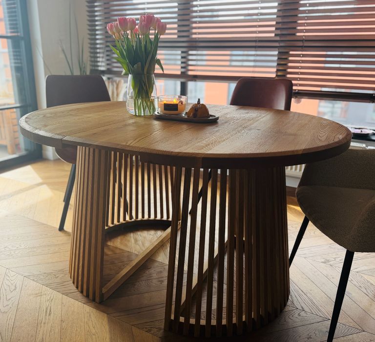 Stół dębowy okrągły