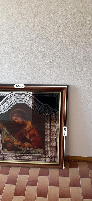 Quadro espelhado imagem religiosa