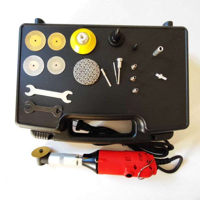 Гравер в кейсі, кутова шліфмашина Pomogatop Fixtool 100 W, 14000 об/хв
