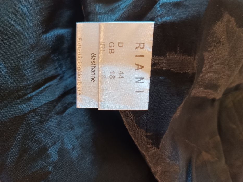 Luksusowa Sukienka RIANI | 55% Jedwab & 44% Wełna | Rozmiar 44 (XL/XXL)