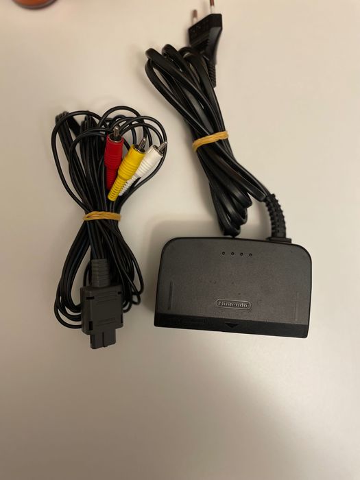 Konsola Nintendo 64, z padem, Jumper Pak, Pomarańczowa, Fire Orange