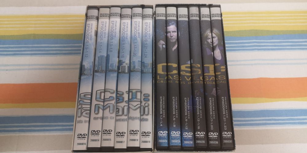 DVDs CSI Miami e CSI Las Vegas