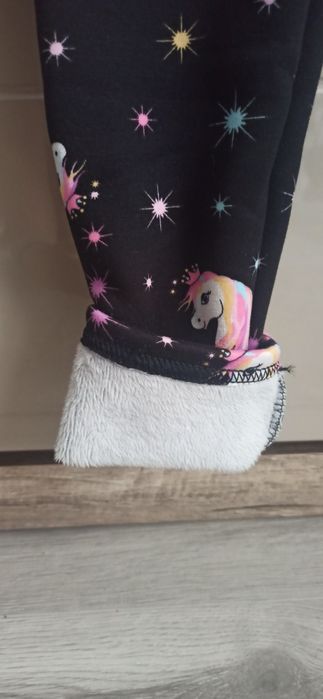 Legginsy ocieplane na misiu dziewczęce 146/152