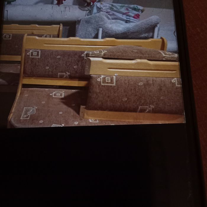 Ławka narożnik do kuchni plus dwa taborety PRL
