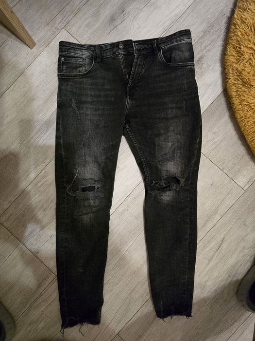 Spodnie jeansowe czarne męskie