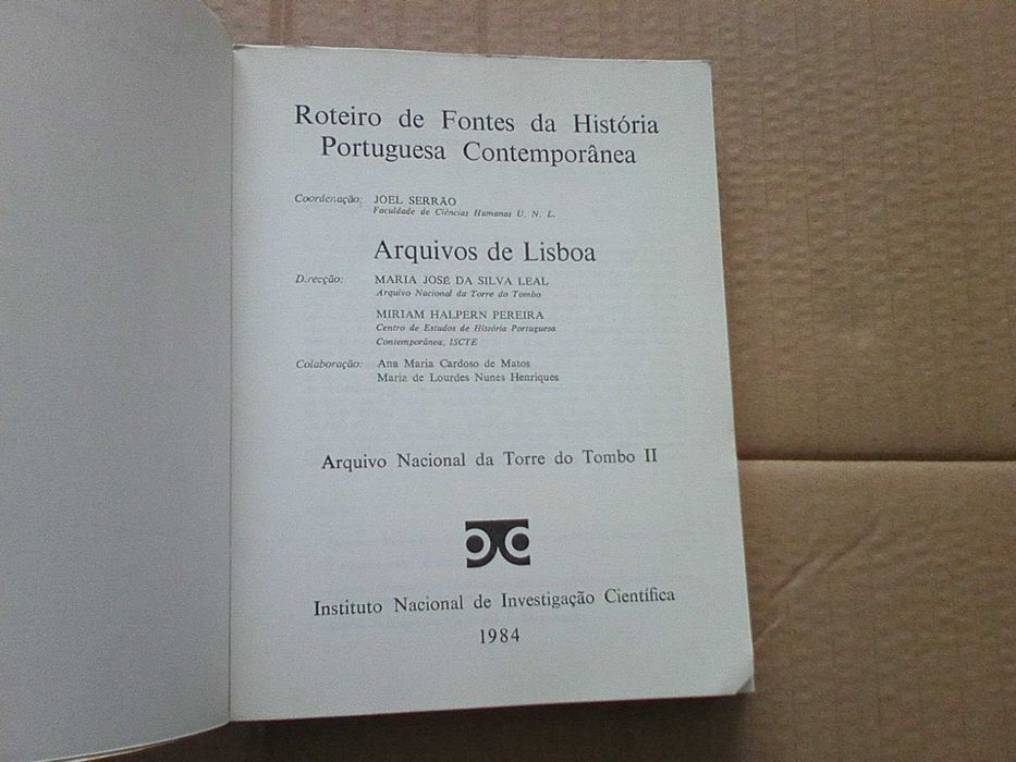 Roteiro de fontes da história portuguesa contemporânea II