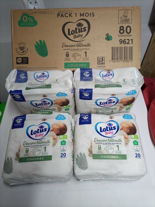 Pampersy Lotus Baby 1    80 szt