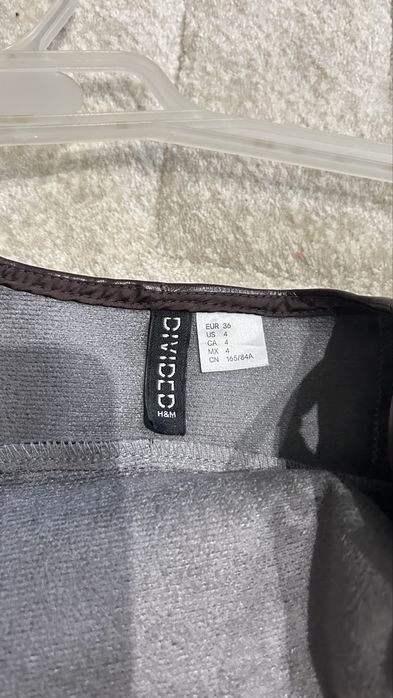 Шкіряний сарафан, сукня кольору бургунді h&m