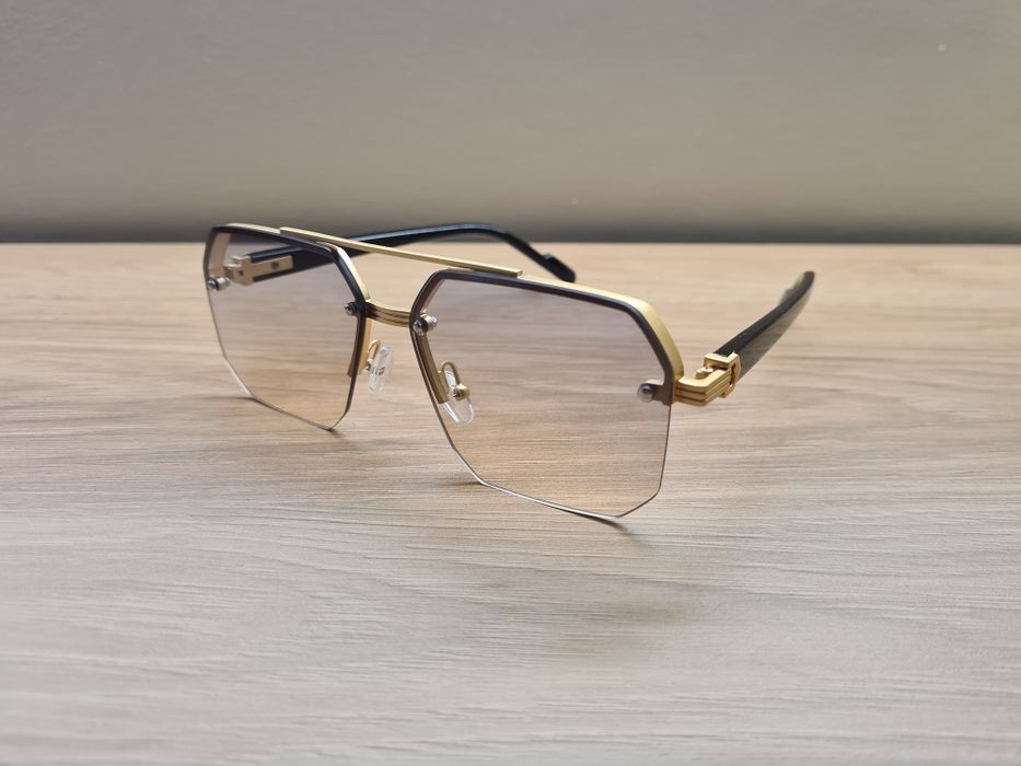 Nowe Męskie Okulary Polaryzacyjne Przeciwsłoneczne UV400 Chopard Złote