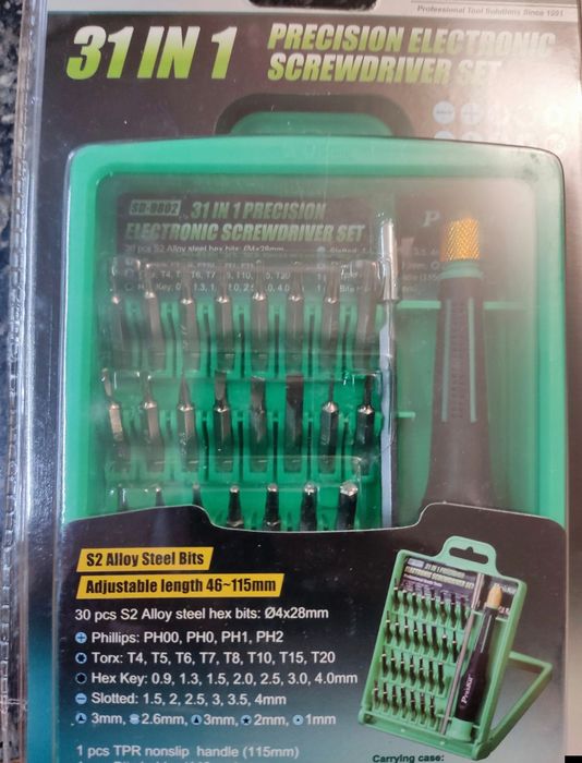 Набір викруток з бітами 30шт Pro'Skit