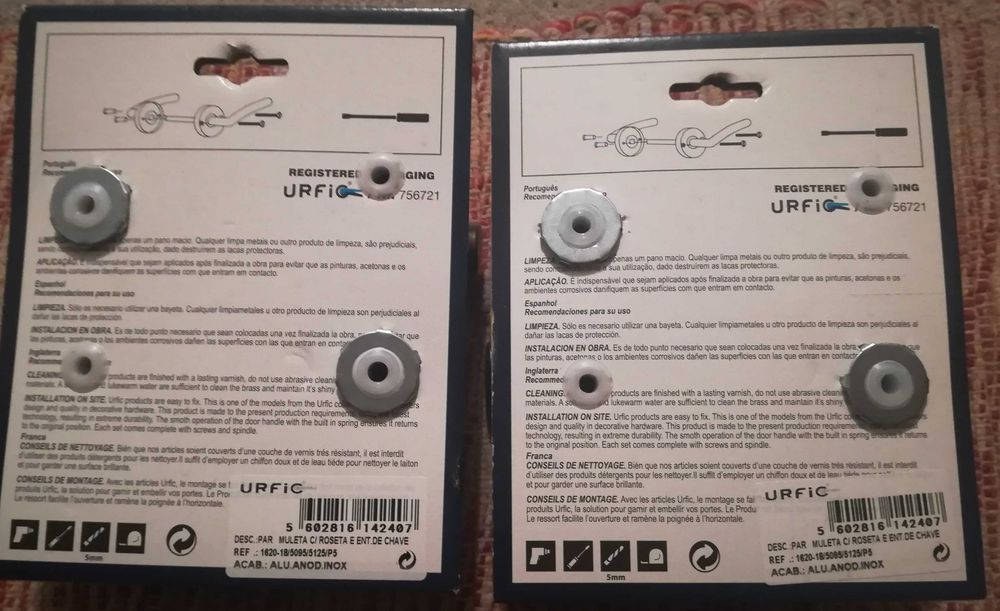 Puxadores de porta em inox