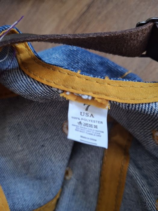 Czapka z daszkiem jeans Kotek 58 dla dziewczynek