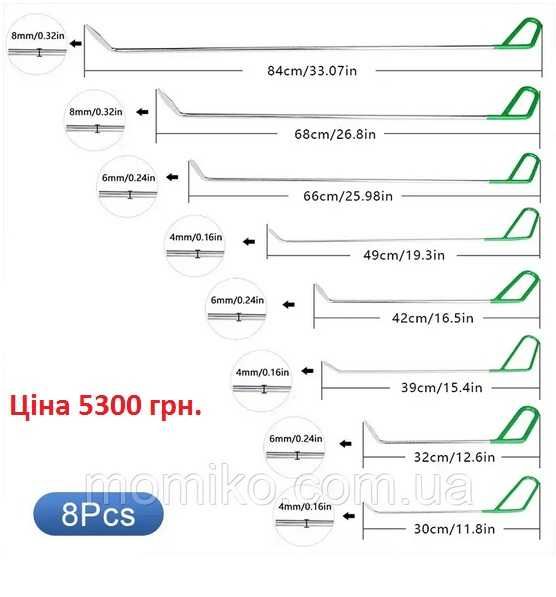 Лот крючки , клюшки для рихтовки вмятин без покраски PDR